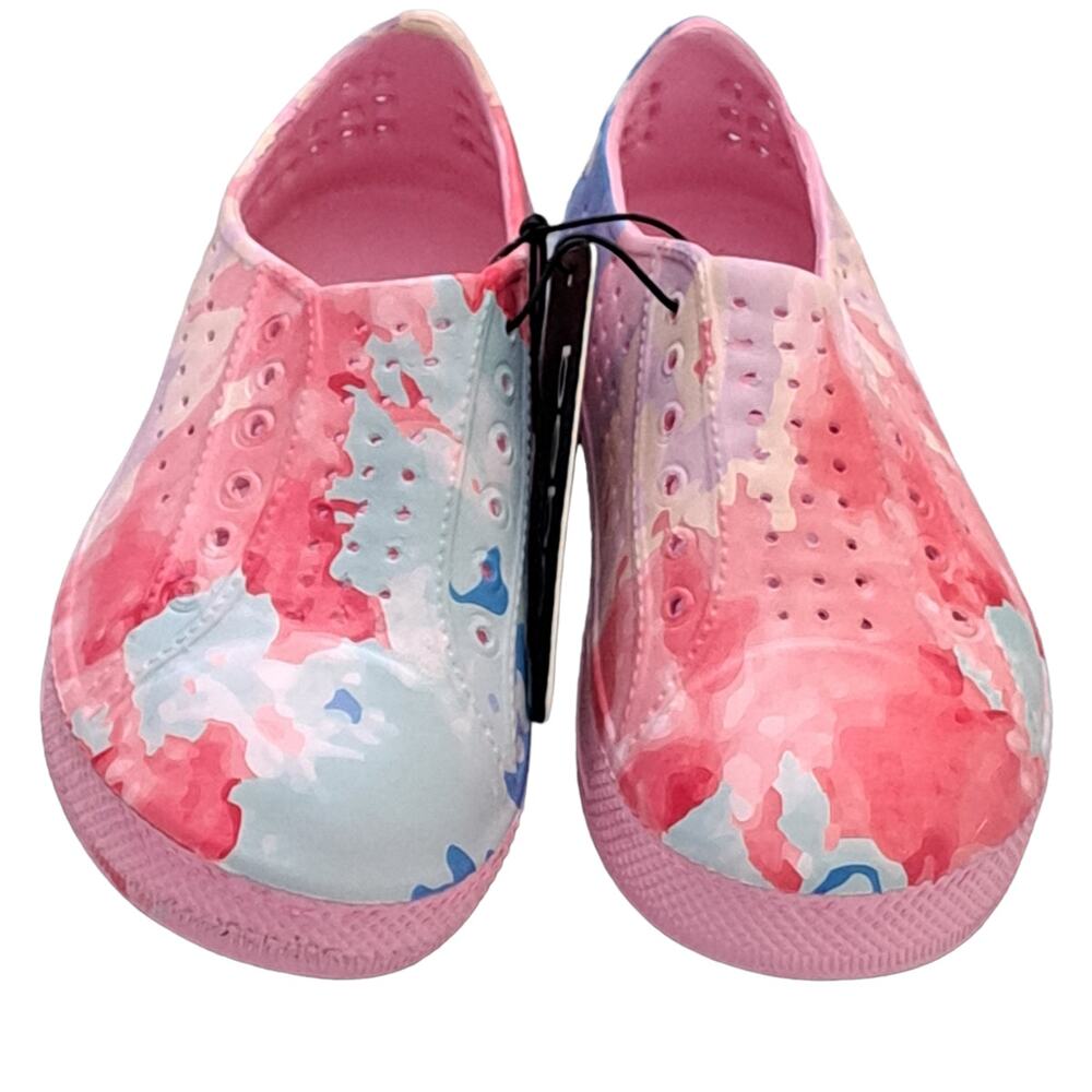 2 For $5  Sale NWT bebe girls  Pink & Blue Abstract Water Shoe Size 9/10